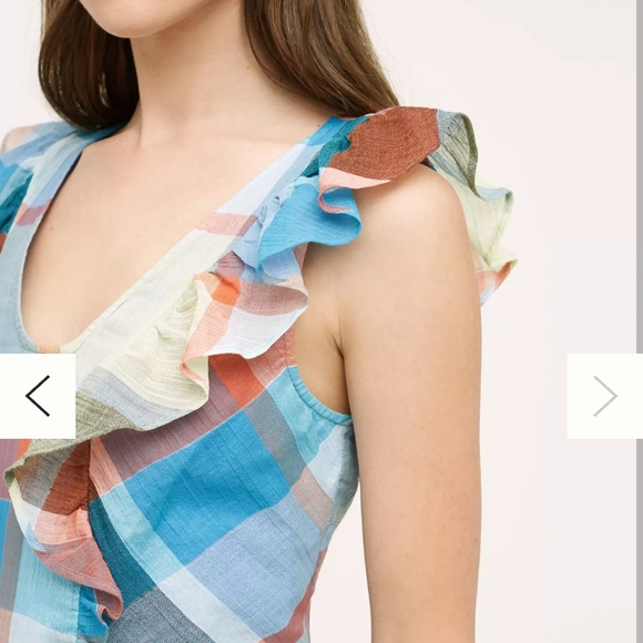 Anthropologie Multicolor Plaid Blouse - Picture 6 of 6